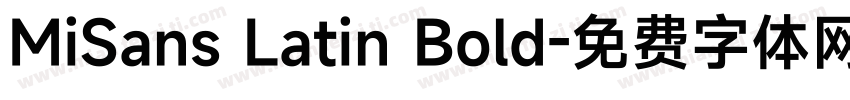 MiSans Latin Bold字体转换